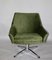 Olive Green Swivel Chair from VEB Metallwaren Naumburg, 1980s 2