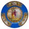 Plato circular antiguo en azul Celeste pintado a mano, Imagen 6