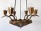 Art Deco Cubist Brass Chandelier, 1920s, Image 7