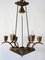 Art Deco Cubist Brass Chandelier, 1920s, Image 1