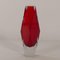 Jarrón de cristal de Murano rojo de Luigi Mandruzzo, años 60, Imagen 4