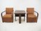 Art Deco Armchairs with Coffee Table, 1930s, Set of 3 6
