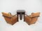 Art Deco Armchairs with Coffee Table, 1930s, Set of 3 3