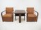 Art Deco Armchairs with Coffee Table, 1930s, Set of 3 7