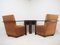 Art Deco Armchairs with Coffee Table, 1930s, Set of 3 2