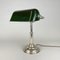 Vintage Nickel Plated Bank Lamp, 1940s 2