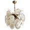 White Glass Disc Chandelier by Vistosi, Italy, 1970s 2