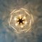 White Glass Disc Chandelier by Vistosi, Italy, 1970s 3