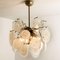 White Glass Disc Chandelier by Vistosi, Italy, 1970s 10