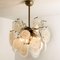 White Glass Disc Chandelier by Vistosi, Italy, 1970s 14