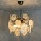 White Glass Disc Chandelier by Vistosi, Italy, 1970s 7