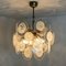White Glass Disc Chandelier by Vistosi, Italy, 1970s, Image 7