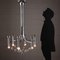 Chromed Aluminium, Metal and Glass Chandelier, Italy, 1960s 2