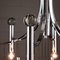 Lampadario in alluminio cromato, metallo e vetro, anni '60, Immagine 5