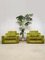 Vintage Bohemian Green Velvet Armchairs, Set of 2, Image 2