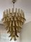 XL Mid-Century Mazzega Style Golden Murano Glass Chandelier, Italy, Image 3