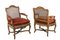 Mid-Century Regence Style Armchairs in Beech and Cane 1
