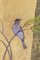 Alberi e uccelli, olio su tela di lino, Immagine 2