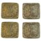 Maniglie brutaliste in bronzo brillante per porte doppie, set di 2, Immagine 1
