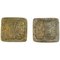 Maniglie brutaliste in bronzo brillante per porte doppie, set di 2, Immagine 3