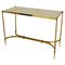 Vintage Hollywood Regency Brass Coffee Table with Mirrored Top, Image 1