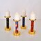 Enamelled and Gilded Brass Candle Sticks, Set of 4 3