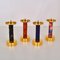 Enamelled and Gilded Brass Candle Sticks, Set of 4, Image 4