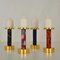 Enamelled and Gilded Brass Candle Sticks, Set of 4 5