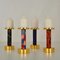 Enamelled and Gilded Brass Candle Sticks, Set of 4, Image 5