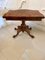 Antique Victorian Serpentine Shaped Burr Walnut Card Table, Image 4