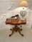 Antique Victorian Serpentine Shaped Burr Walnut Card Table 5