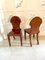 Antique Victorian Mahogany Hall Chairs, Set of 2 12
