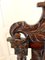 Silla auxiliar victoriana antigua de roble tallado, Imagen 15