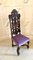 Antiker viktorianischer Beistellstuhl aus geschnitzter Eiche 16