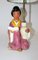 Lampada da tavolo viennese con statuina di donna cinese di Carli Bauer, anni '50, Immagine 2