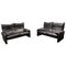 Leder Maralunga Sofa Set von Vico Magistretti für Cassina, 1990er, 2er Set 1