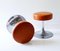 Chrome and Leather Stools, Italy, 1970s, Set of 2 7