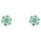 Modern Emerald Diamonds, 18 Karat White Gold Stud Earrings 1