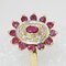 French Modern Ruby Diamonds, 18 Karat Yellow Gold Ring 4