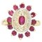 Französischer Moderner Rubin Diamanten, 18 Karat Gelbgold Ring 1