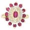 French Modern Ruby Diamonds, 18 Karat Yellow Gold Ring 1