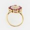 French Modern Ruby Diamonds, 18 Karat Yellow Gold Ring, Image 11