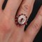 French Modern Ruby Diamonds, 18 Karat Yellow Gold Ring, Image 5