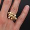 French Modern Cultured Pearl, 18 Karat Amati, Yellow Gold Pearl Ring, Image 3