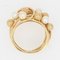 French Modern Cultured Pearl, 18 Karat Amati, Yellow Gold Pearl Ring 11