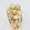 French Modern Cultured Pearl, 18 Karat Amati, Yellow Gold Pearl Ring 6