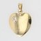 Modern Diamond, 18 Karat Yellow Gold Heart Shaped Pendant, Image 4