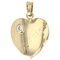 Modern Diamond, 18 Karat Yellow Gold Heart Shaped Pendant 1