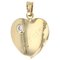 Modern Diamond, 18 Karat Yellow Gold Heart Shaped Pendant, Image 1