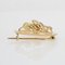 French 18 Karat Yellow Gold Vine Leaf Pattern Brooch, 1900s, Image 4